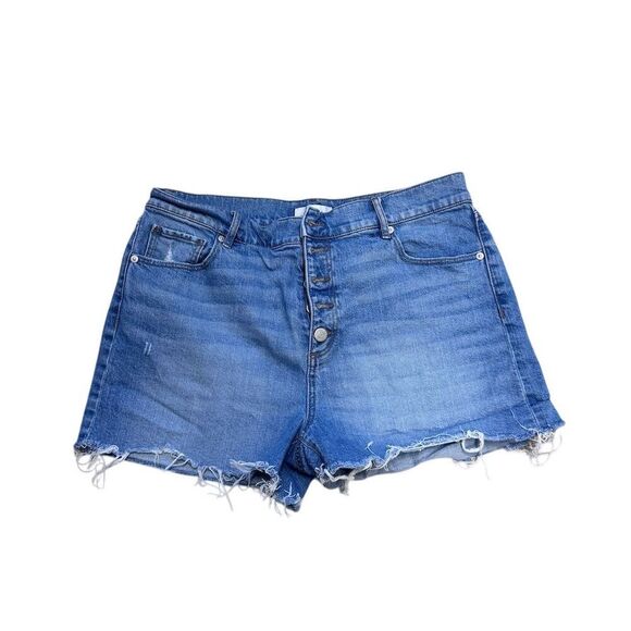 Loft Pants - EUC LOFT Women's High-Rise Denim Cutoff Shorts Blue Size 30